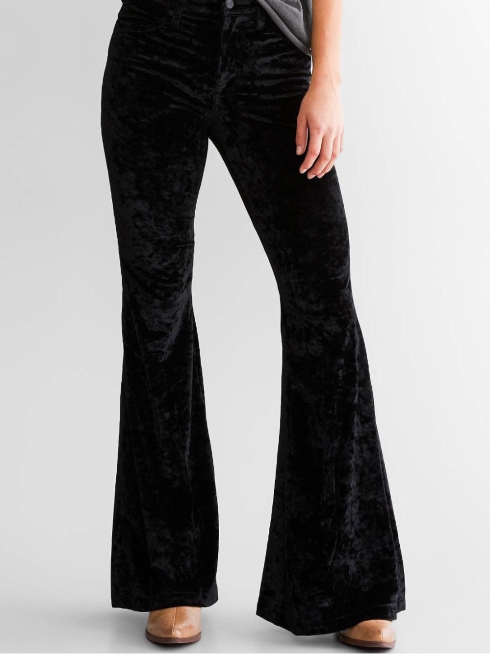 Wrangler Black Velvet Flare Pants
